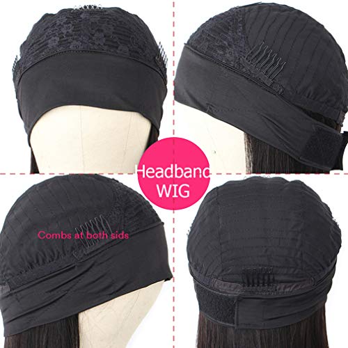 Bestsojoy-Kinky-Straight-Headband-Wigs-10A-Italian-Yaki-Straight-Human-Hair-Wigs-for-Black-Women-Glueless-None-Lace-Front-Wig-150-Density-Machine-Made-Half-Wig-14-Inch-Kinky-Straight-Headband-Wigs