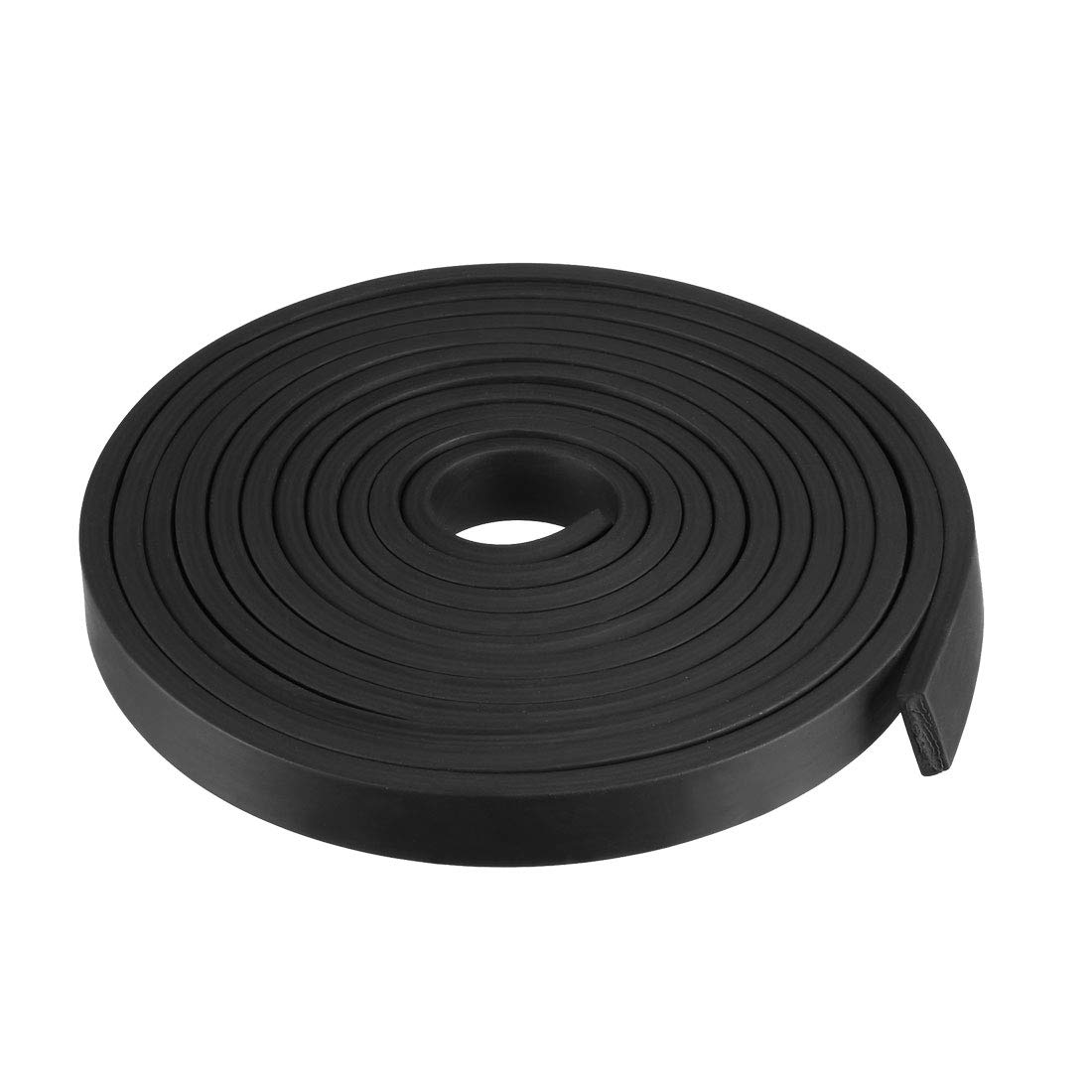 sourcing map Solid Rectangle Rubber Seal Strip 15mm Wide 5mm Thick, 3 Meters Long Black