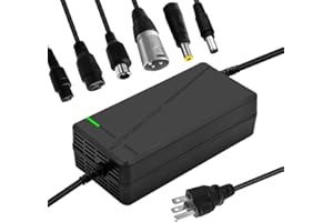 QKDIM 58.8V 3A/5A Charger with 6-in-1 Plug for 52V Lithium Battery Such as Car Truck Lawn Mower Boat Marine Batteries (58.8V5