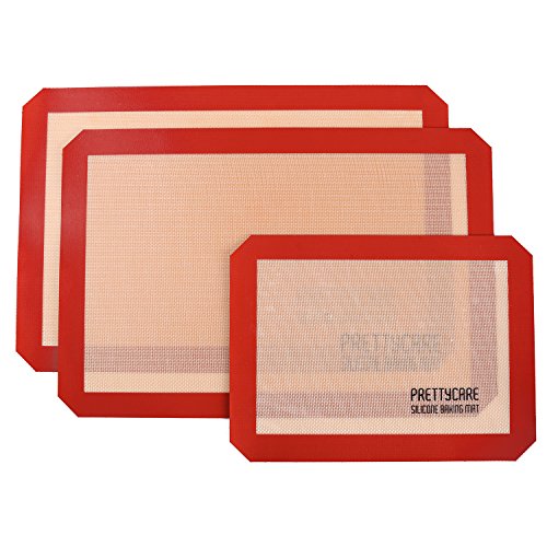 Silicone Baking Mat Set by PrettyCare ( 2 pack of 16.5