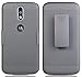MICROSEVEN Moto G4 Case, Moto G4 Plus Case, Black Rubberized Slim Hard Case Cover + Belt Clip Holster Compatible with Moto G 4& Moto G4 Plus (Black Shell Holster)