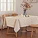 HENLY Rectangular Tablecloths Easy Care Dinning Table Cover Waterproof Oil-Proof Spill-Proof Durable Tablecloth (Beige (pu), 60