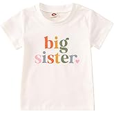 CM C&M WODRO Big Sister Toddler Shirt Promoted to Big Sister Announcement T-Shirt Gifts Little Girls Sibling Matching Outfits
