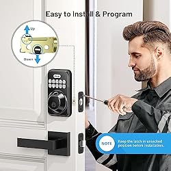 Zowill Fingerprint Door Lock, Keypad Door Lock with