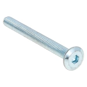 MroMax M6 x 60mm Hex Socket Flat Head Screws Furniture Bolts Fastener Full Thread Carbon Steel Blue White 10pcs