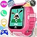 REAL GPS Tracker Smart watch Phone for Kids Boys Girls Waterproof IP68 Accurate Location Phone Smartwatch Game Wrist Watch SOS Pedometer Camera Flashlight Anti-lost Holiday Birthday Gift Learning Toy
