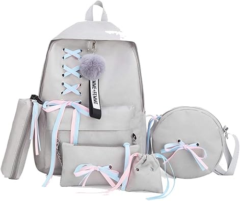 Amazon Vidoscla ガールズ リュックサック 女の子 中学生 小学生 5点セット アウトドア 通学 大容量 流行 子供 きれい ファッション 遠足 通園 旅行 リュックサック