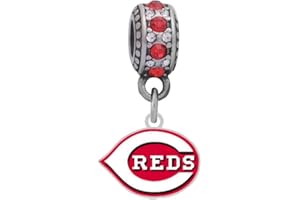 Final Touch Gifts Reds Logo Charm Compatible with Pandora Style Bracelets. Can Also be Worn as a Necklace (Included.)