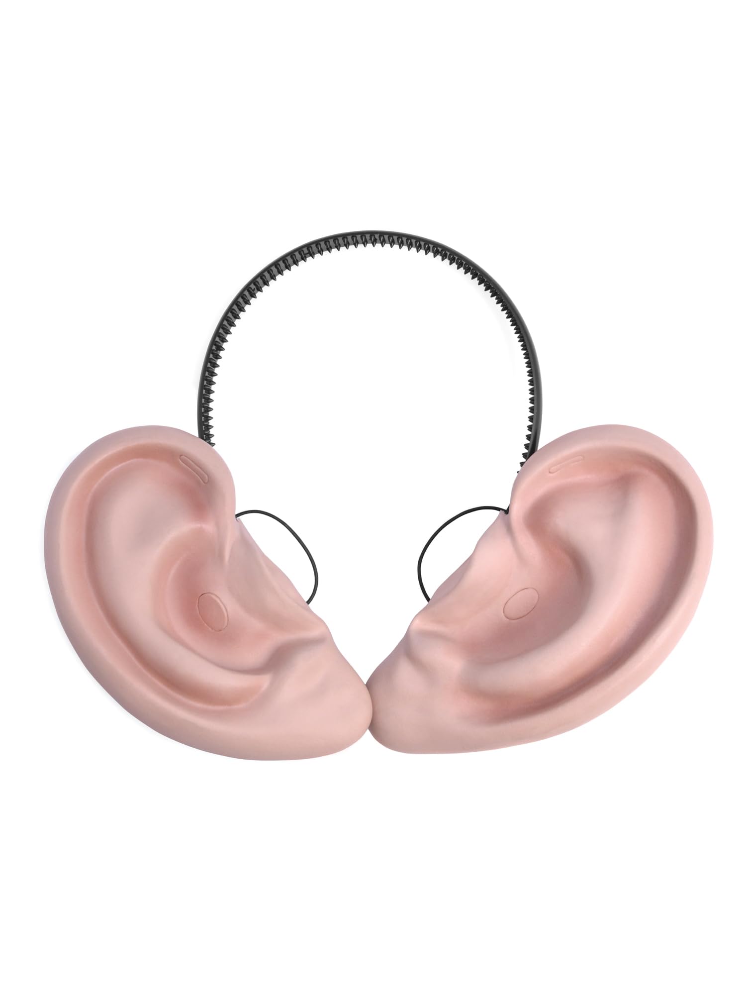 Bristol Novelty Big Ears on Headband, unisex-adult, Beige/Black, One Size