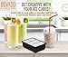 Silicone Ice Cube Trays - 6 JUMBO Cubes Molds - Pack of 2 Flexible and Bendable Easy Release, Food Grade BPA Free Material - Black - by Bovado USA