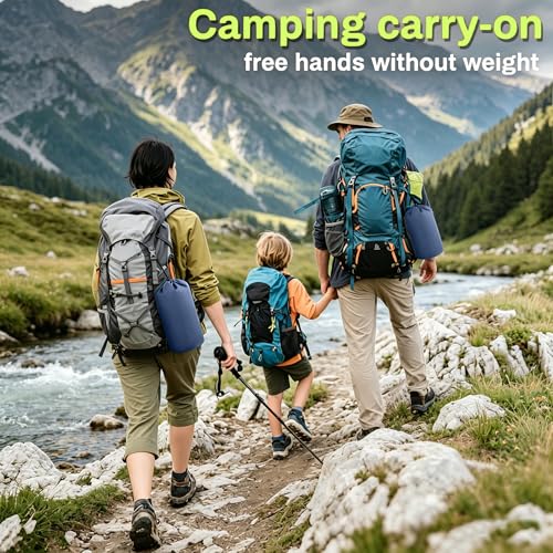 Camping Sleeping Pad, TocsQron Self Inflating Sleeping Mats with Pillow Carry Bag ＆ Built-in Foot Pump, Camping Air Mattress for Beach Backpacking Tent Hiking Traveling Picnic (Green and Blue)