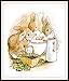 Set of 4 Beatrix Potter Print Reproductions, Unframed Peter Rabbit and Friends, Jemima Puddle Duck, Mrs. Mouse, Mrs. Tiggy Winkle and Bunnies Nursery Baby Prints, Shower Gift 8 x 10