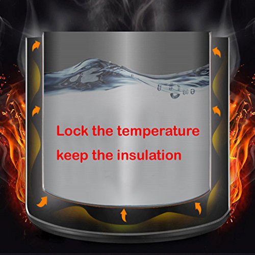 FUNRUI Vacuum Insulated Jug Thermal Carafe Stainless Steel Double Wall Insulation Pot for Coffee Juice Milk Tea Beverages (2L Silver) - Thumbnail 3