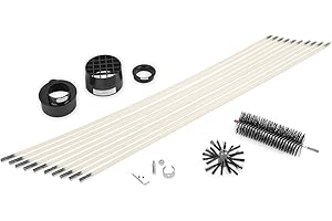 GARDUS HY-C Dryer Cleaner Vent Kit - Linteater Rotary Dryer Vent Cleaning Kit, Dryer Vent Cleaning System, Dryer Brush Vent Cleaner, 30 Feet of Extension