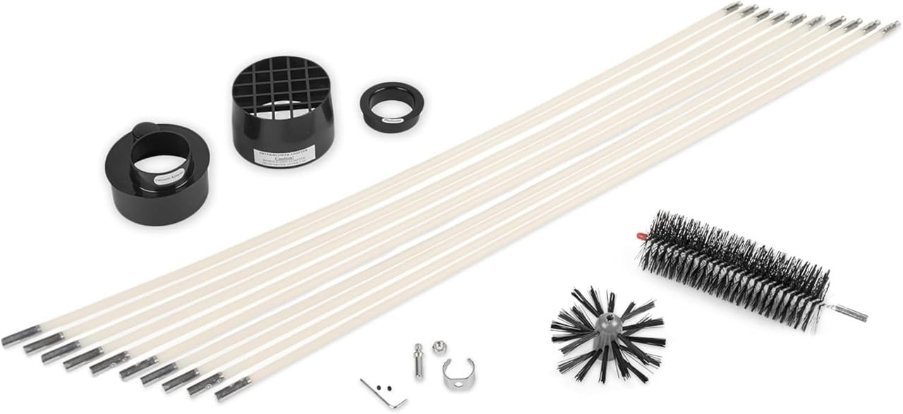 Photo 1 of *MISSING HARDWARE, BLOCKAGE REMOVAL TOOL, OPERATORS MANUAL*HY-C Dryer Cleaner Vent Kit - Linteater Rotary Dryer Vent Cleaning Kit, Dryer Vent Cleaning System, Dryer Brush Vent Cleaner, 30 Feet of Extension