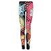 Multicolor Pop Art Graphic Super Hero Leggings for Girls