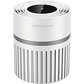 MEGAWISE EPI810 Air Purifier, Bedroom HEPA Air Purifier, Suitable for Pet Dander, Smoke, and Odors, Portable Air Purifier with Air Filter, Suitable for Home Use (white)