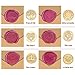 Wax Seal Stamp Set, Uiuix 6 Pieces Sealing Wax Stamp Kit Copper Seals with 1 Wooden Hilt, Great for Cards Envelopes, Invitations, Wine Packages