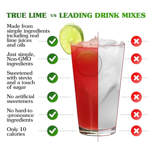 TRUE LEMON STRAWBERRY LEMONADE WATER ENHANCER DRINK MIX (30 COUNT), LOW CALORIE DRINK MIX PACKETS FOR WATER, POWDERED DRINK MIXES & FLAVORS, INDIVIDUAL DRINK PACKETS WITH STEVIA