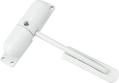 Burg-Wachter Spring Loaded Adjustable Auto Closing Door Closer White