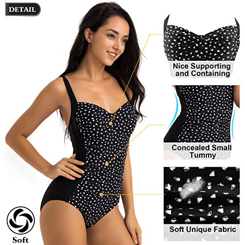 WINMAX-Damen-BademodeOne-Piece-Push-up-BadeanzugDamen-Badeanzug-mit-V-Form-AusschnitVerstellbarer-berkreuzten-Schwimmanzug-Minimalismus-feminisiertes-Design