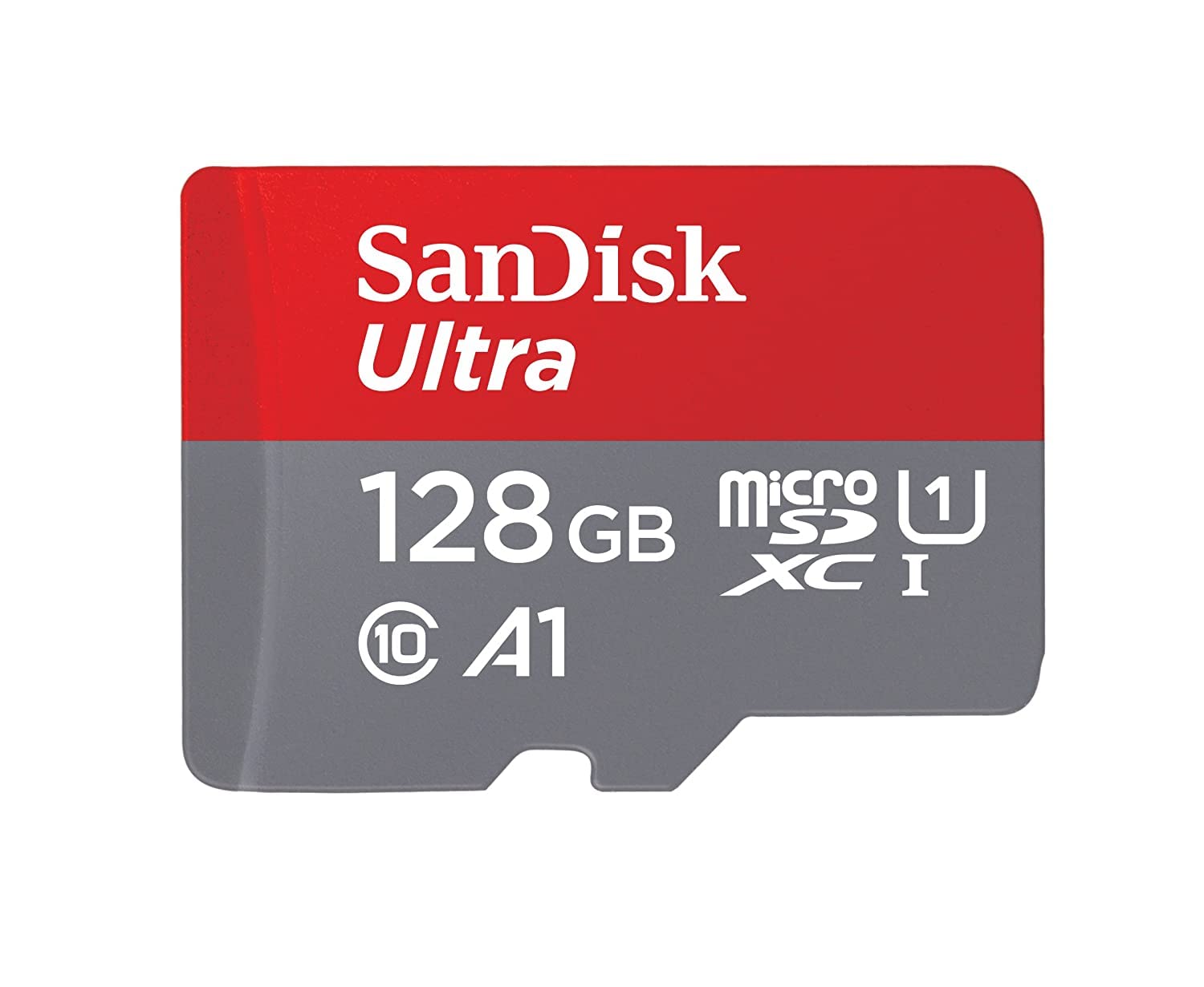 SanDisk Ultra 128GB microSDXC Memory Card + SD Adapter with A1 App Performance up to 100MB/s, Class 10, U1 - Amazon exclusive packaging