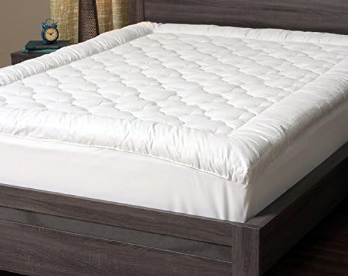 Quilted Pillow Top Mattress Protector Cover. This Soft Mattress Pad Fitted for Your Bed Adds Comfort. Mattress Pads Extend the Life of Your Bedding Linens. A Good Mattress Topper Makes Your Bed Feel Soft. Sleep Better on Soft Mattress Covers. (King)