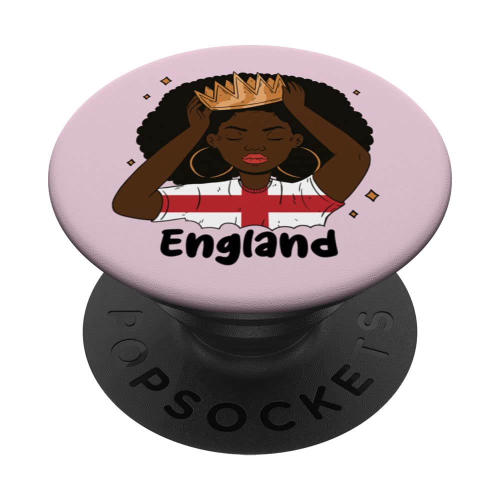 Melanin England Afro Hair English Roots England Afro PopSockets Swappable PopGrip
