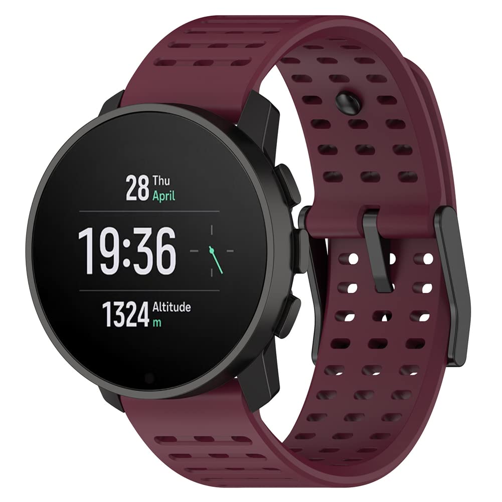 Tyogeephy Straps for Suunto 9 peak pro/Vertical/Urband 7/ATHLETIC 1, Replacement Bracelet in Anti-Lost Silicone Designed Fitness Tracker Accessories