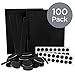 Wadoy Felt Pads Furniture Feet, Floor Protectors Heavy Duty, Adhesive Felt Chair Pads, 100-Piece, Black