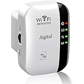 WiFi Extender Signal Booster, Covers Up to 1200 Sq.ft and 30 Devices, 300Mbps &2.4GHz WiFi Range Extender,Wireless Repeater, 