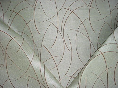 Momentum Textiles Drift in Verdigris - Espresso/Seagreen Strand/Squiggle Designer Upholstery Drapery Fabric - by The Yard