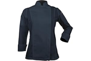 ChefsCloset Unisex Women's Bailey Chef Coat, Long Sleeve Zipper Chef Jacket, Ladies