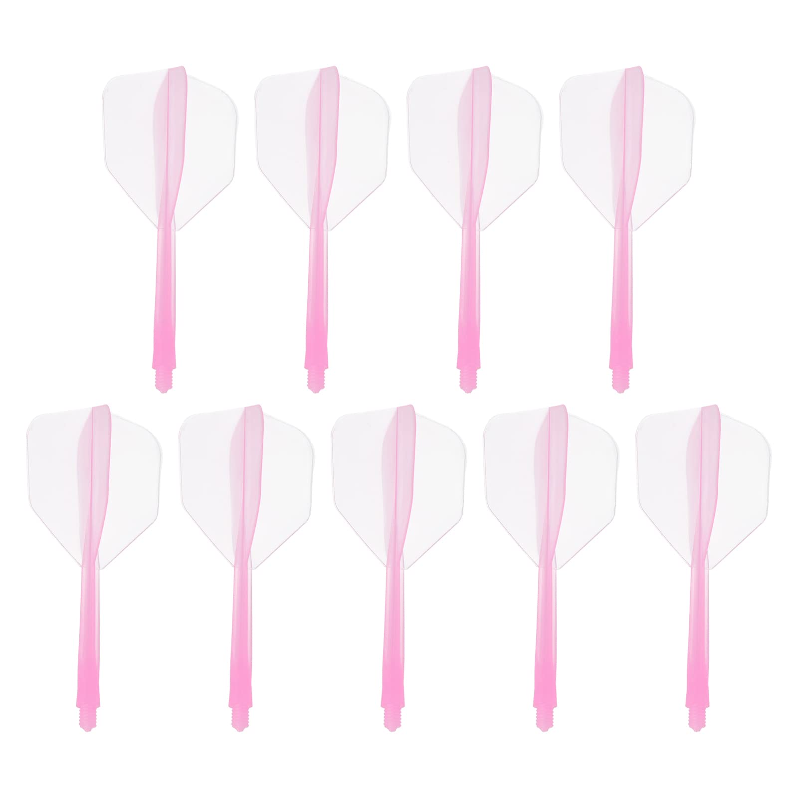 PATIKIL Integrated Dart Shaft & Flights, 9 Pack Durable Plastic Dart Flight Set, Pink