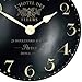 Thomas Kent Hotel Des Fleurs Wall Clock Finish: Noir