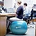 Exercise Stability Ball Chair with Hand Pump Use for Crossfit, Yoga, Balance & Core Strength Training, Non-Slip & Anti-Burst Extra Thick Fitness Ball(Blue&65CM)