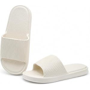 FairyCasa Shower Shoes for Women, Non-Slip Quick-Dry EVA Bathroom Slides | Raised textured footbed helps guide water away wit