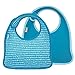Built 2 Piece Mess Mate Infant Bib, In Dribble Dots Blue