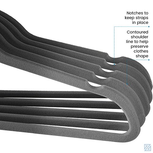 image for Zober Premium Quality Space Saving Velvet Hangers Strong and Durable H