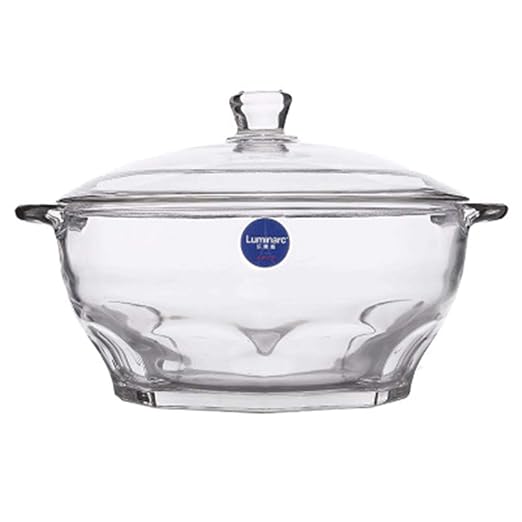 Cacerola de cristal transparente con tapa y olla 1.5L color ...