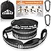 CLUSAZ Hammock Straps XL 26 Feet & 50 Loops – Set of 2 Tree-Friendly Straps 500 kg (1100 lbs) Heavy Duty Suspension System Kit for Camping Hammock with 2 Premium Carabinersthumb 4