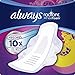 Always Radiant Infinity Overnight with Wings Scented Pads 24 Count