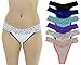 12176-T-M Just Intimates Thongs / Panties for Women (Pack of 6)