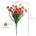 Nahuaa 4PCS Artificial Anthurium Flowers Red Fake Greenery Plants Faux Plastic Wheat Grass Shrubs Table Centerpieces Arrangements for Christmas Home Kitchen Window Box Outdoor Spring Decorations