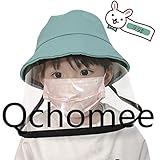 Kids Anti Spitting Protective Hat Face Shield Fisherman Hat Anti Splash Safety Mask Facial Cover Windproof Dustproof Face Protection Anti Drool Saliva Isolation Mask Anti UV Sun Cap