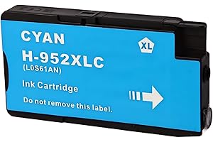 952XL High Yield Cyan Ink Cartridge Replacement with Smart Chip | Compatible for HP OfficeJet Pro 8210, 7720-7740, 8702, 8710