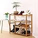 Ollieroo Bamboo 4-Tier Shoe Rack 10-13 Pairs Entryway Shoe Shelf Storage Organizer