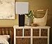 Elegant Designs LT1025-BWN Modern Leather Table Lamp with White Fabric Shade, Espresso Brown