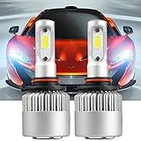 9005 LED Headlight Bulbs, LinkStyle 2PCS LED Headlights 9005 HB3 Waterproof 36W 6500K 8000Lumens Super Bright Cool White COB Chips Fog Light Cree Bulb High Low Beam All-in-One Conversion Kit