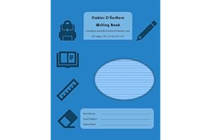 Writing Book, Interlined Dotted Lines, 32 page, 18.1 cm by 23.2 cm Notebook